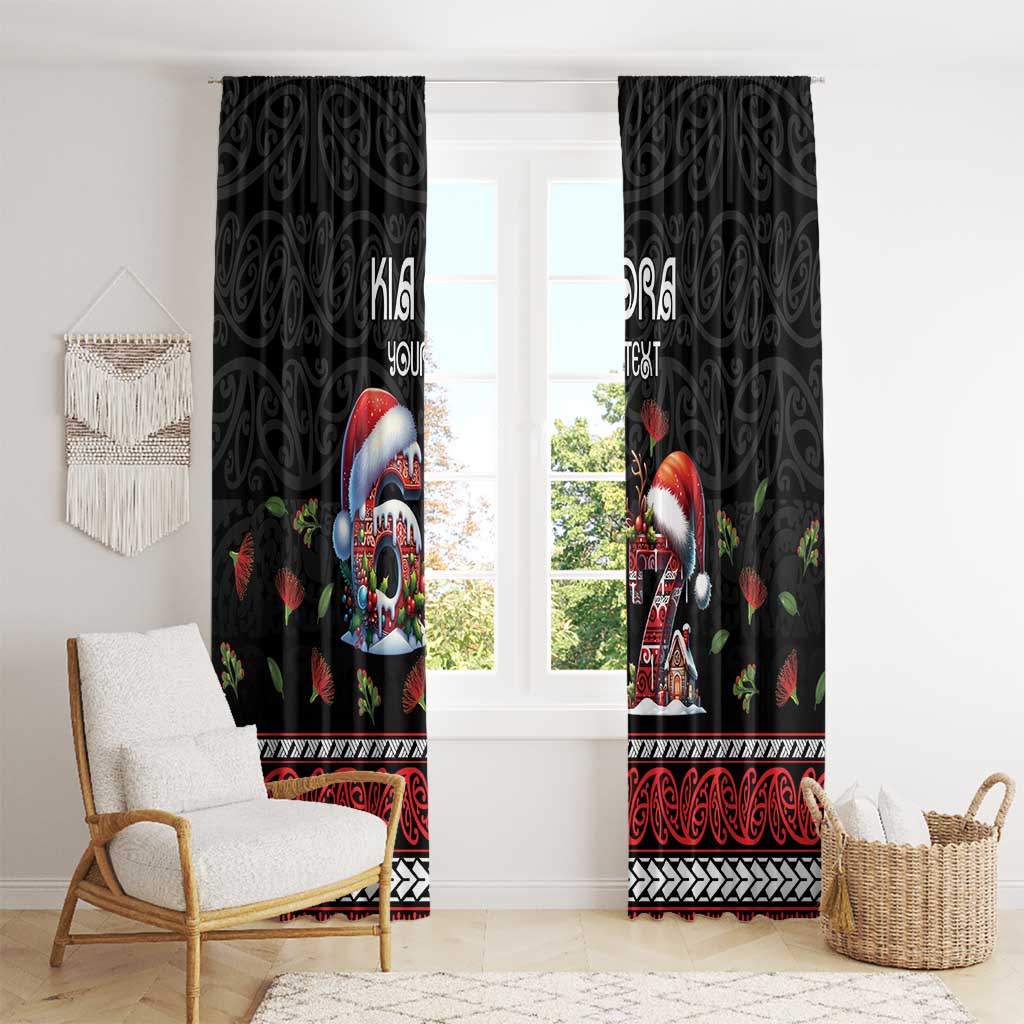 Aotearoa Six Seven Personalized Window Curtain New Zealand Funny Christmas - Polynesian Pride