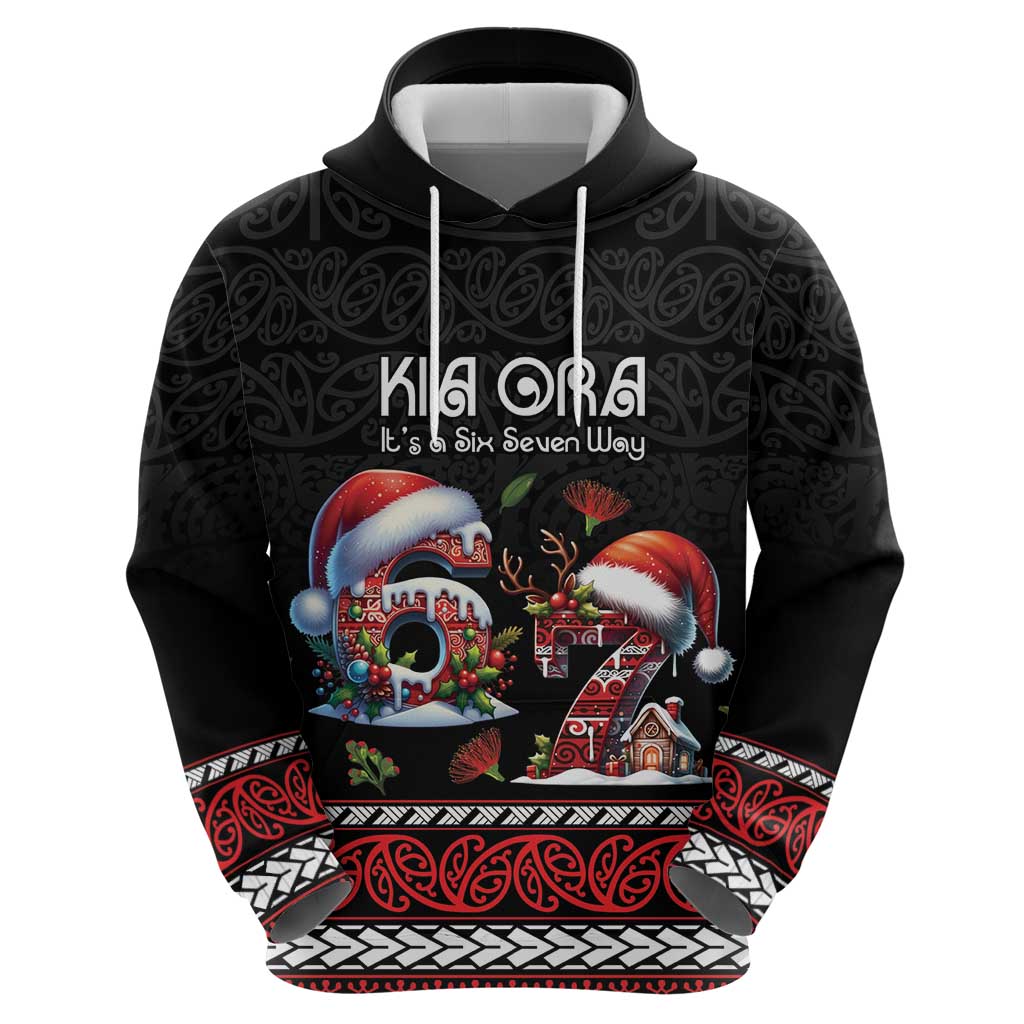 Aotearoa Six Seven Personalized Zip Hoodie New Zealand Funny Christmas - Polynesian Pride