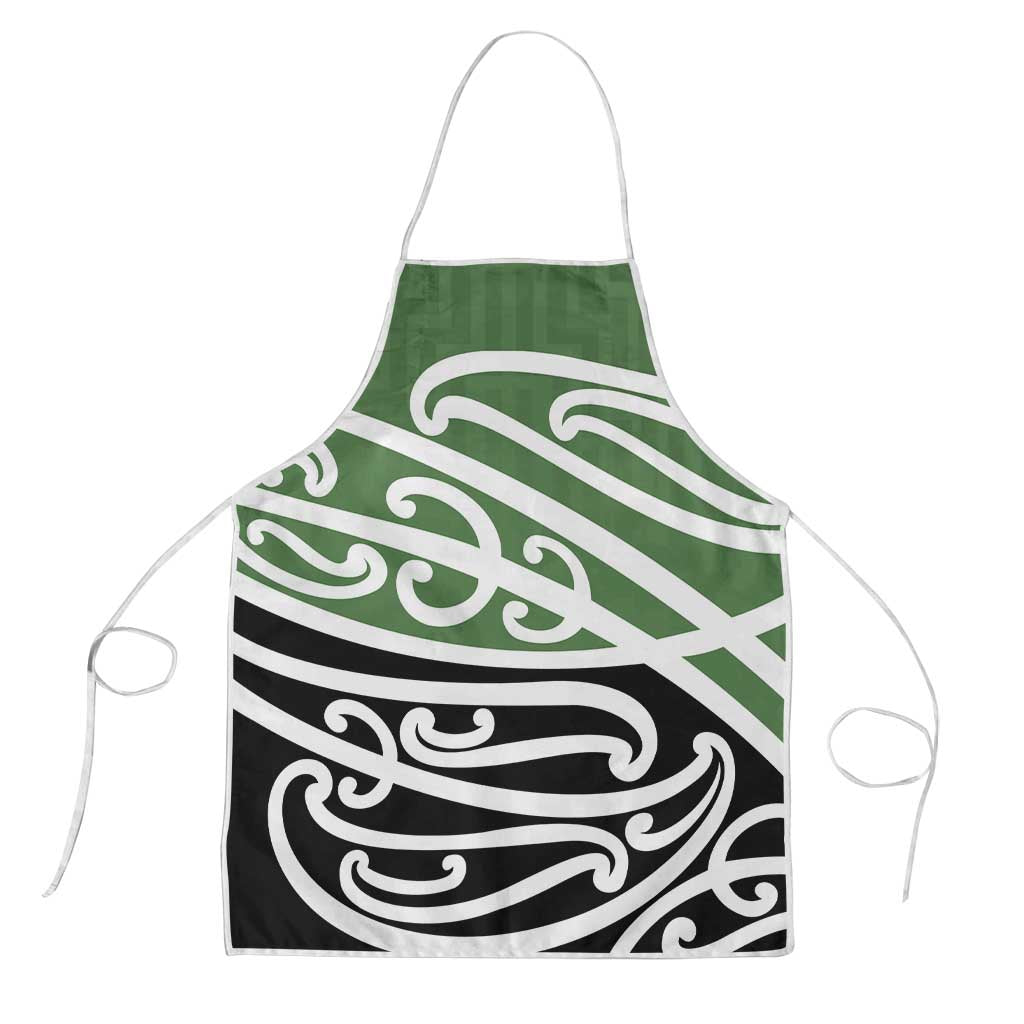 Green Fern New Zealand Kowhai Ngutukak Apron LT9 Green - Polynesian Pride