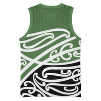 Green Fern New Zealand Kowhai Ngutukak Basketball Jersey - Polynesian Pride