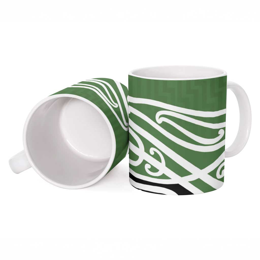 Green Fern New Zealand Kowhai Ngutukak Ceramic Mug - Polynesian Pride