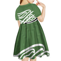 Green Fern New Zealand Kowhai Ngutukak Kid Short Sleeve Dress - Polynesian Pride