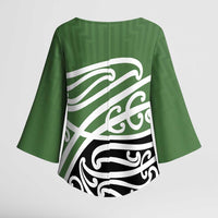 Green Fern New Zealand Kowhai Ngutukak Kimono Sleeve Blouse - Polynesian Pride