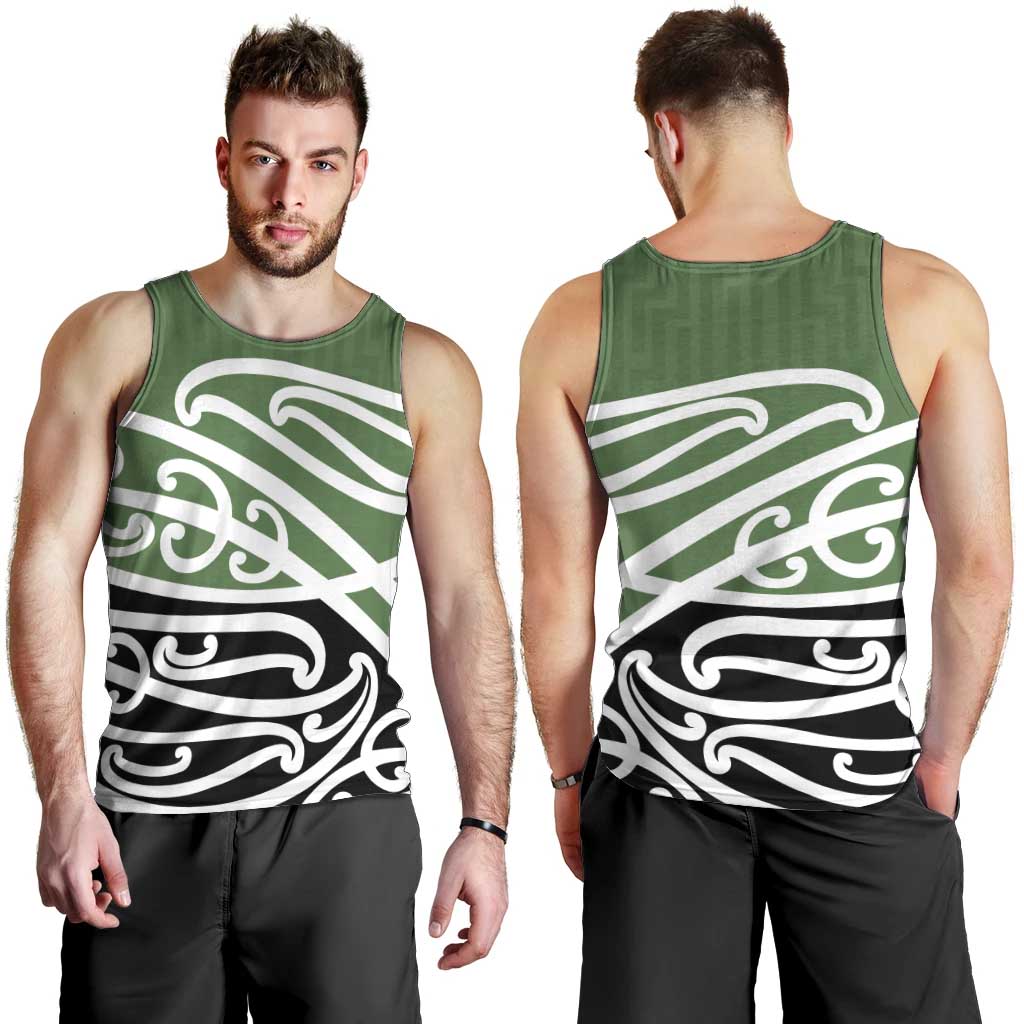 Green Fern New Zealand Kowhai Ngutukak Men Tank Top - Polynesian Pride