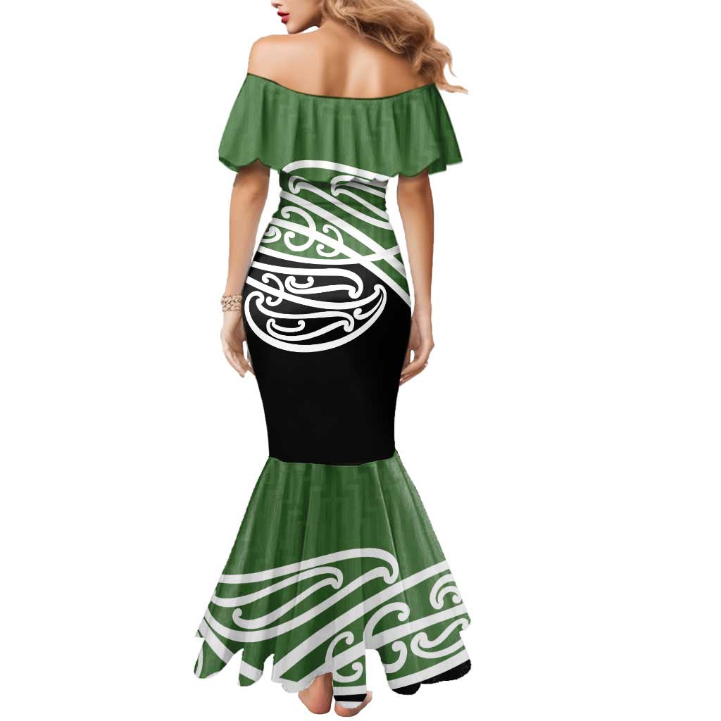 Green Fern New Zealand Kowhai Ngutukak Mermaid Dress - Polynesian Pride