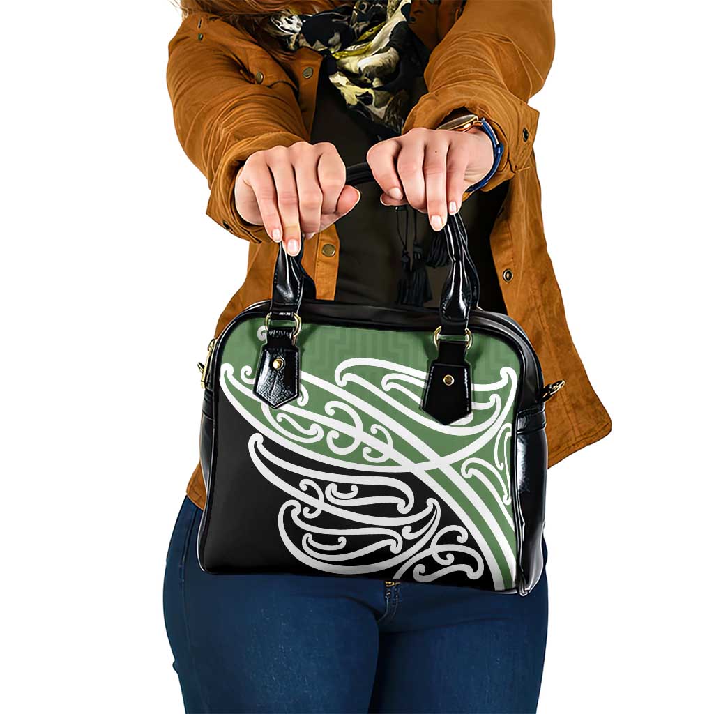 Green Fern New Zealand Kowhai Ngutukak Shoulder Handbag LT9 One Size Green - Polynesian Pride