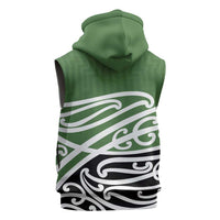 Green Fern New Zealand Kowhai Ngutukak Sleeveless Hoodie - Polynesian Pride
