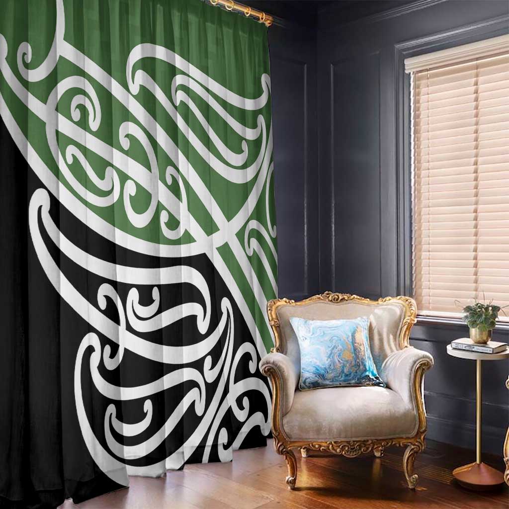 Green Fern New Zealand Kowhai Ngutukak Window Curtain - Polynesian Pride