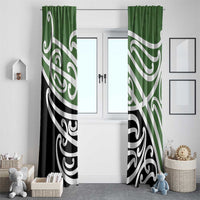 Green Fern New Zealand Kowhai Ngutukak Window Curtain - Polynesian Pride