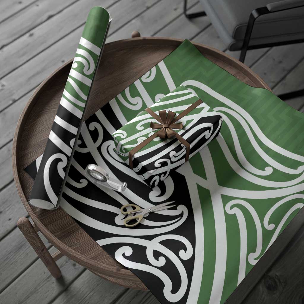 Green Fern New Zealand Kowhai Ngutukak Wrapping Paper - Polynesian Pride