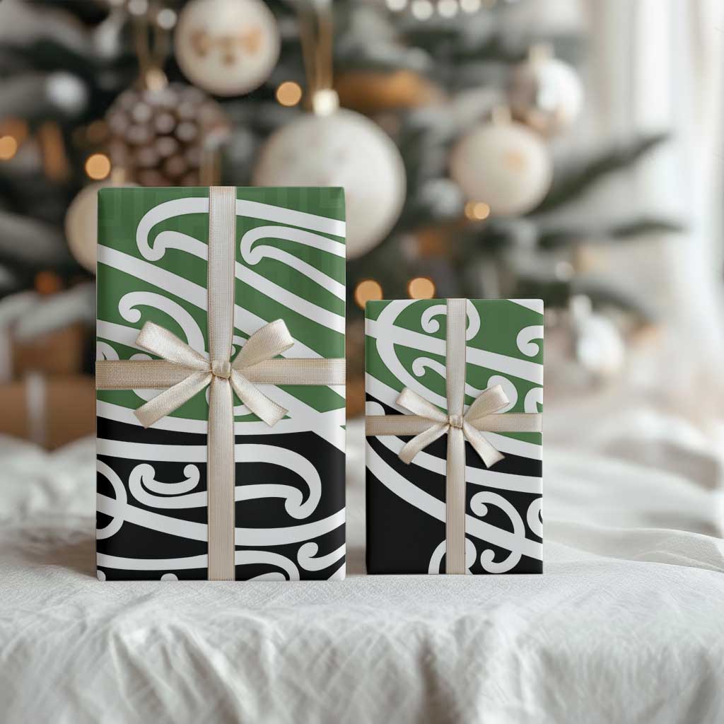 Green Fern New Zealand Kowhai Ngutukak Wrapping Paper - Polynesian Pride