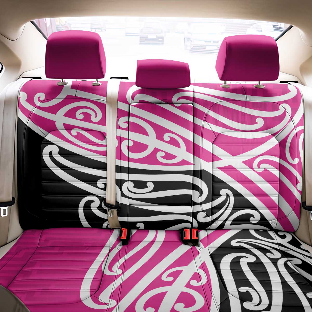 All Pink New Zealand Kowhai Ngutukak Back Car Seat Cover - Polynesian Pride