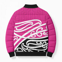 All Pink New Zealand Kowhai Ngutukak Bomber Puffer Jacket - Polynesian Pride