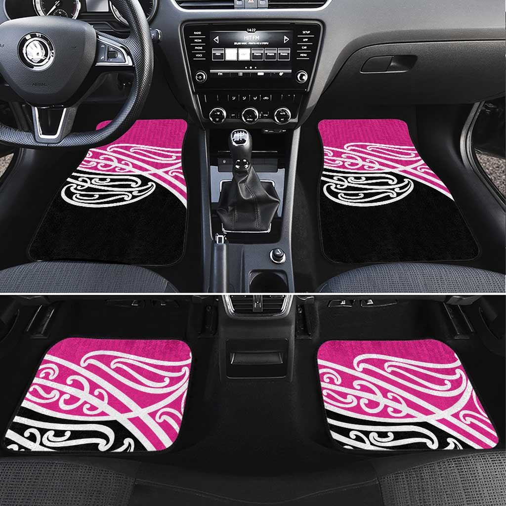 All Pink New Zealand Kowhai Ngutukak Car Mats LT9 Set 4pcs Pink - Polynesian Pride