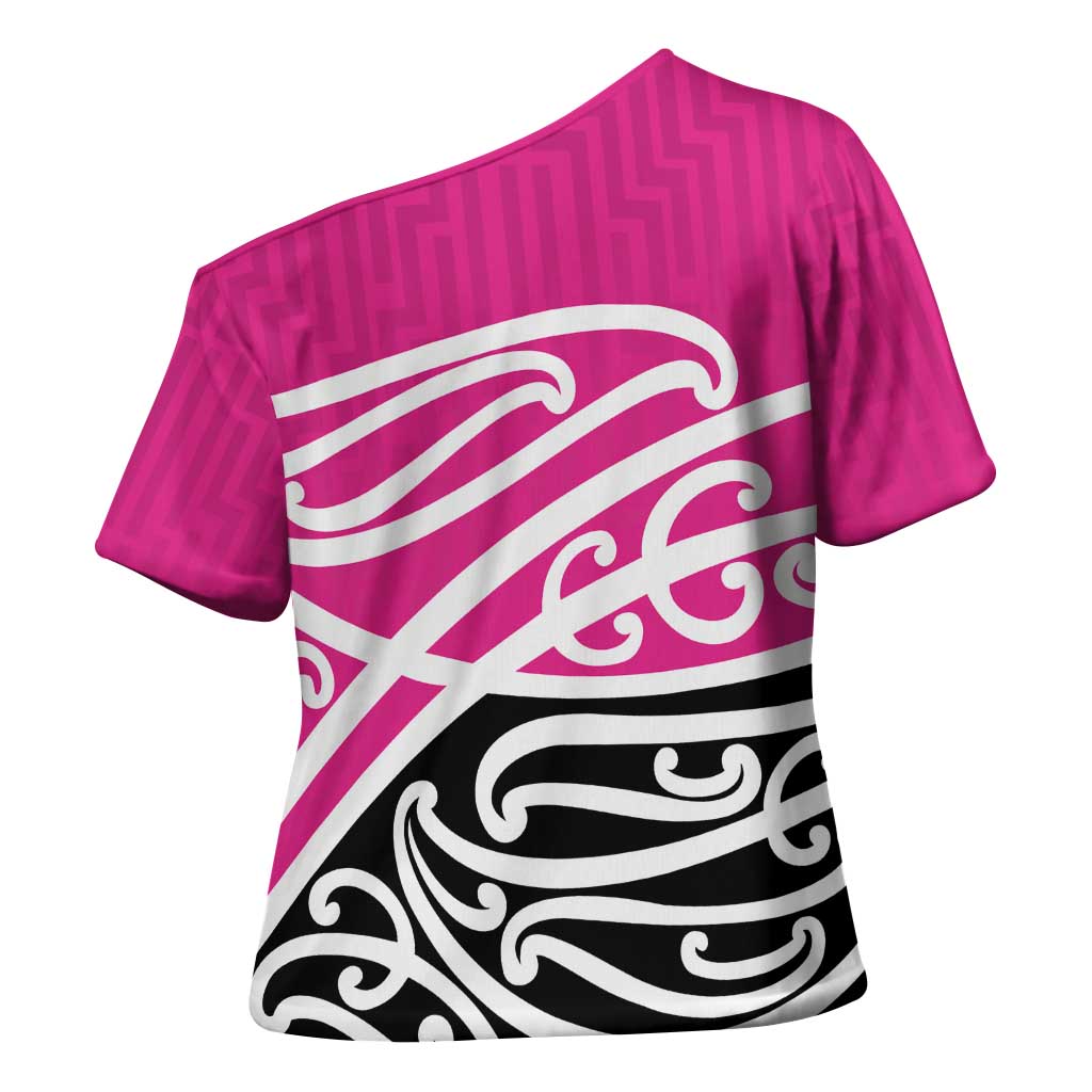 All Pink New Zealand Kowhai Ngutukak Cross Shoulder Shirt - Polynesian Pride
