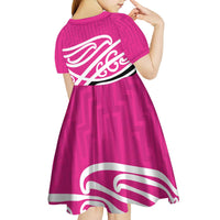 All Pink New Zealand Kowhai Ngutukak Kid Short Sleeve Dress - Polynesian Pride