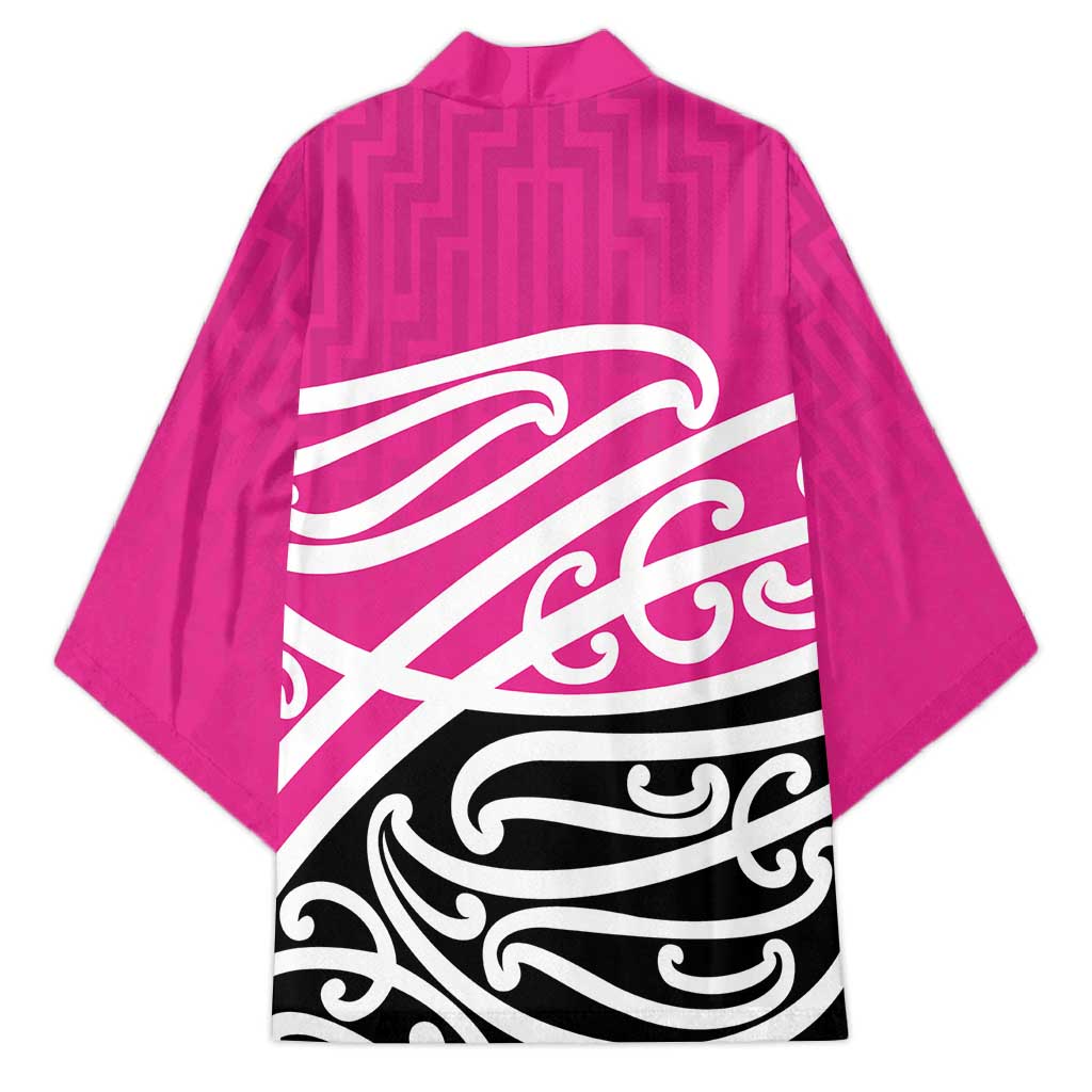 All Pink New Zealand Kowhai Ngutukak Kimono - Polynesian Pride