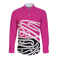 All Pink New Zealand Kowhai Ngutukak Long Sleeve Button Shirt - Polynesian Pride