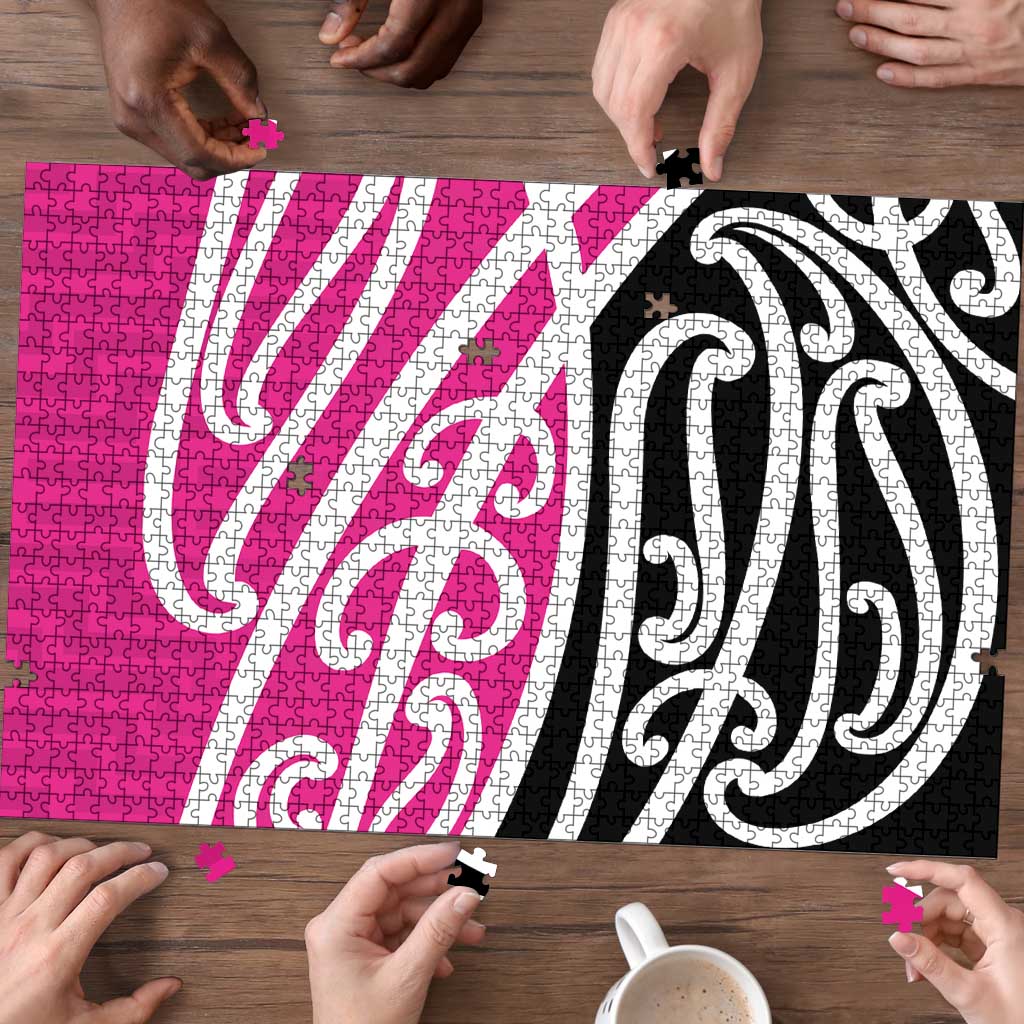 All Pink New Zealand Kowhai Ngutukak Puzzle - Polynesian Pride
