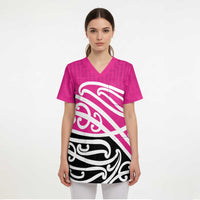 All Pink New Zealand Kowhai Ngutukak Scrub Top - Polynesian Pride
