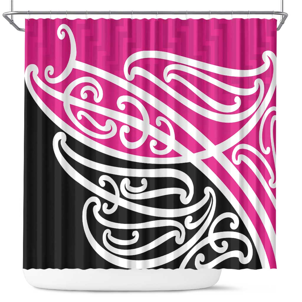 All Pink New Zealand Kowhai Ngutukak Shower Curtain LT9 Pink - Polynesian Pride