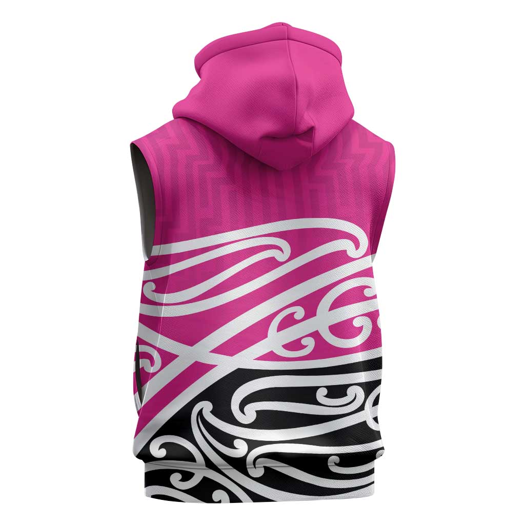 All Pink New Zealand Kowhai Ngutukak Sleeveless Hoodie - Polynesian Pride