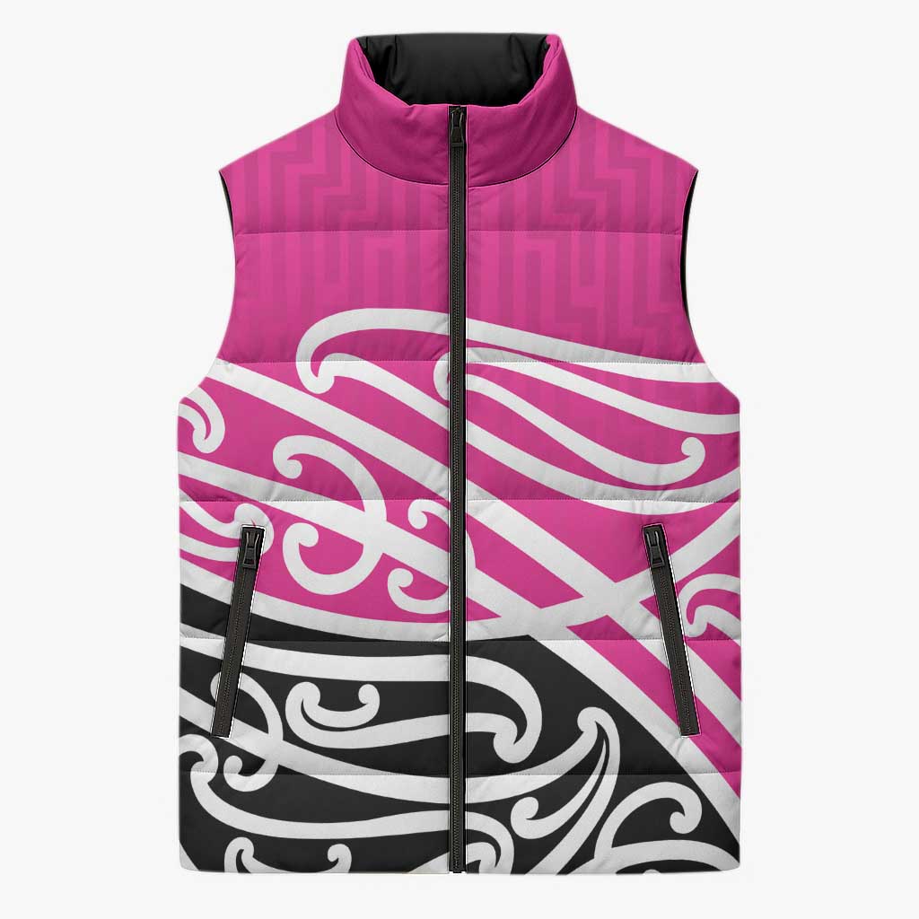 All Pink New Zealand Kowhai Ngutukak Sleeveless Puffer Jacket - Polynesian Pride
