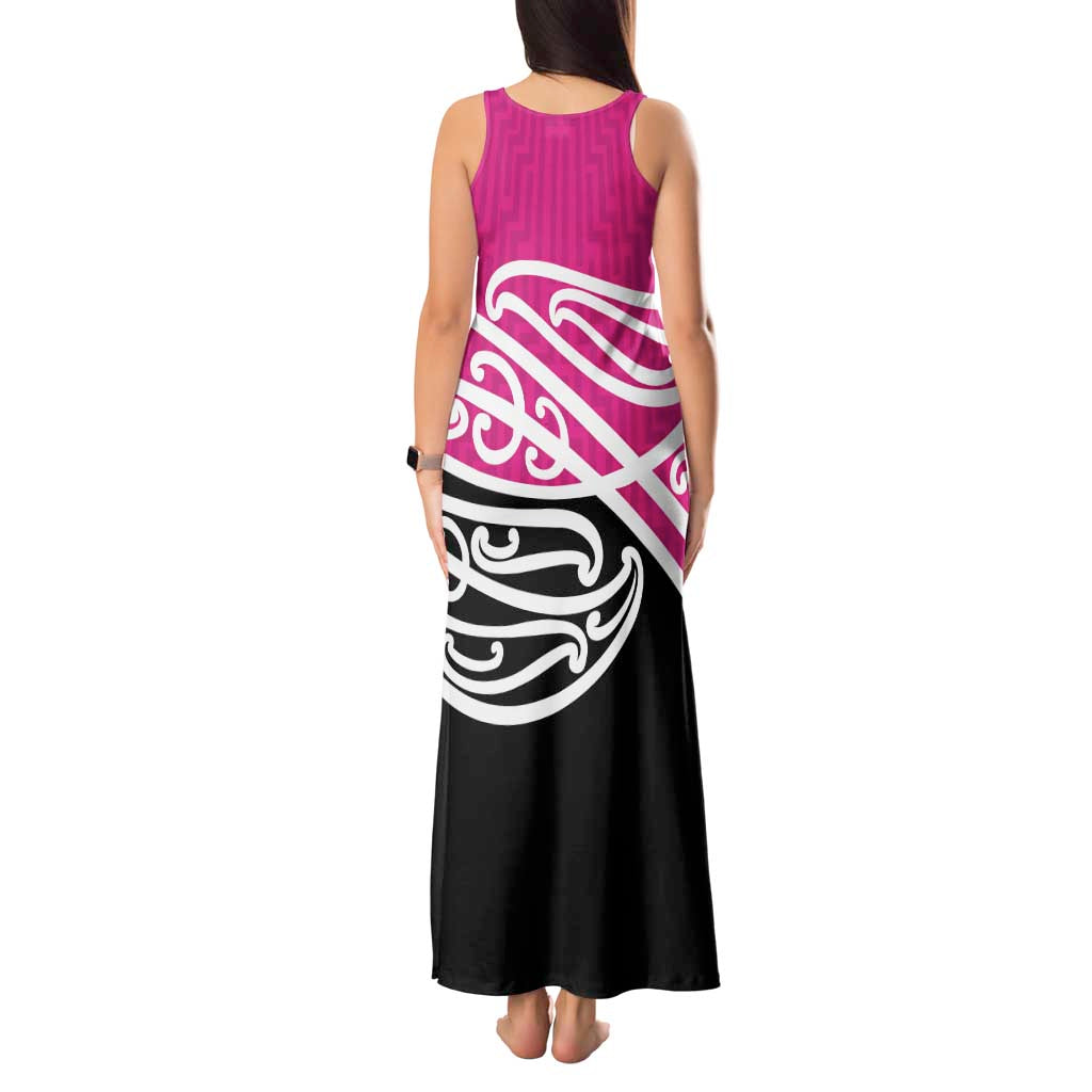 All Pink New Zealand Kowhai Ngutukak Tank Maxi Dress - Polynesian Pride