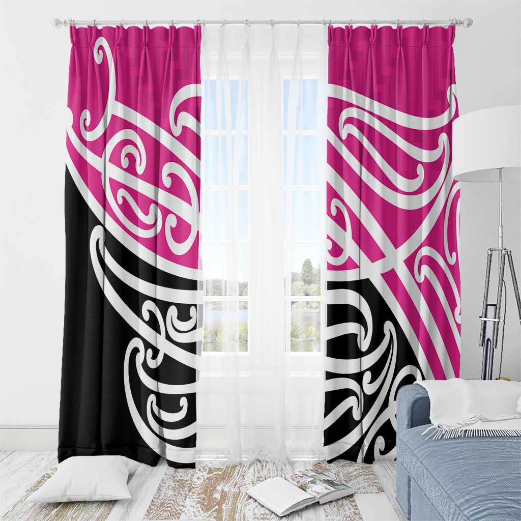 All Pink New Zealand Kowhai Ngutukak Window Curtain - Polynesian Pride