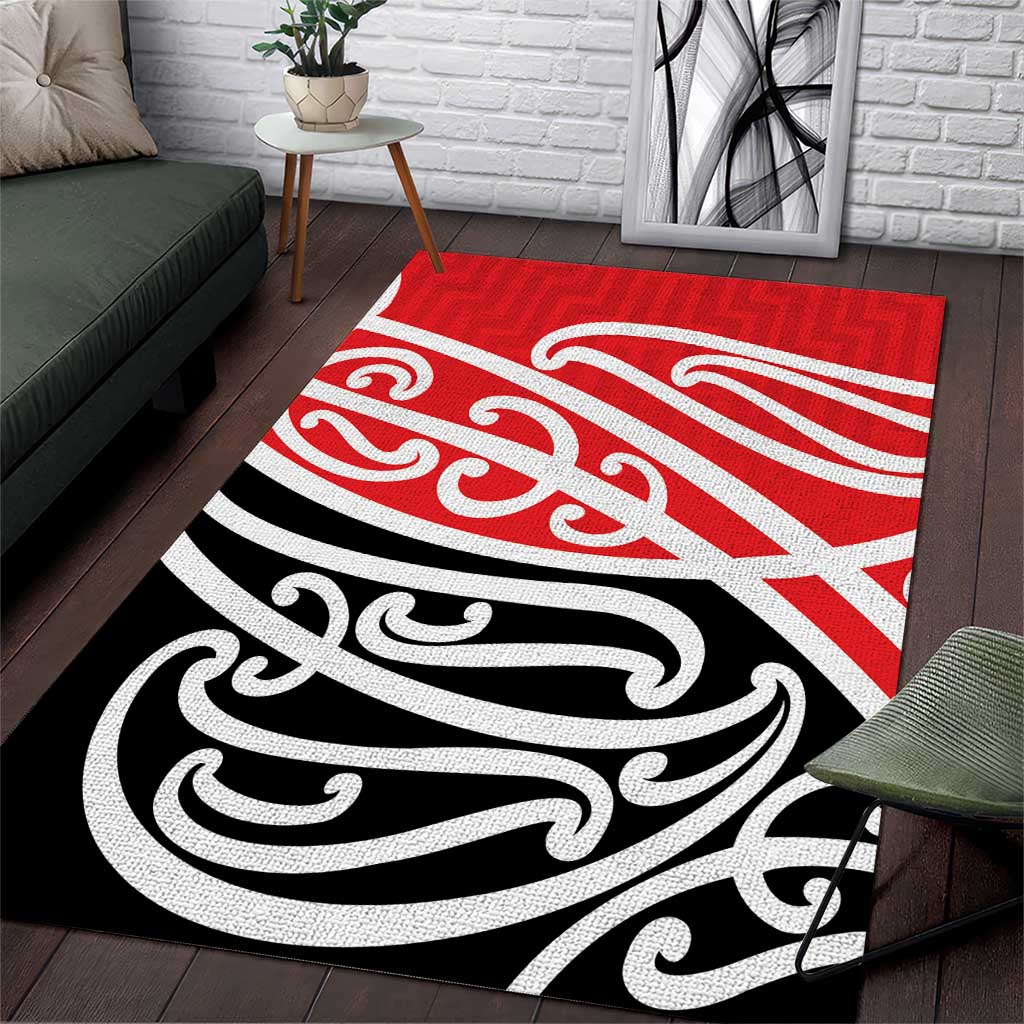 All Red New Zealand Kowhai Ngutukak Area Rug - Polynesian Pride
