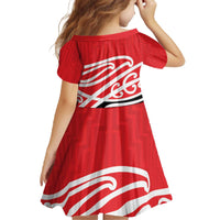 All Red New Zealand Kowhai Ngutukak Family Matching Off The Shoulder Long Sleeve Dress and Hawaiian Shirt - Polynesian Pride