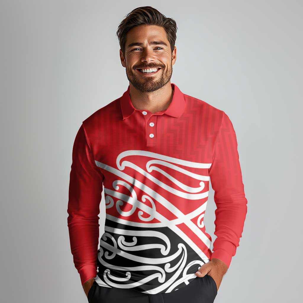 All Red New Zealand Kowhai Ngutukak Long Sleeve Polo Shirt - Polynesian Pride