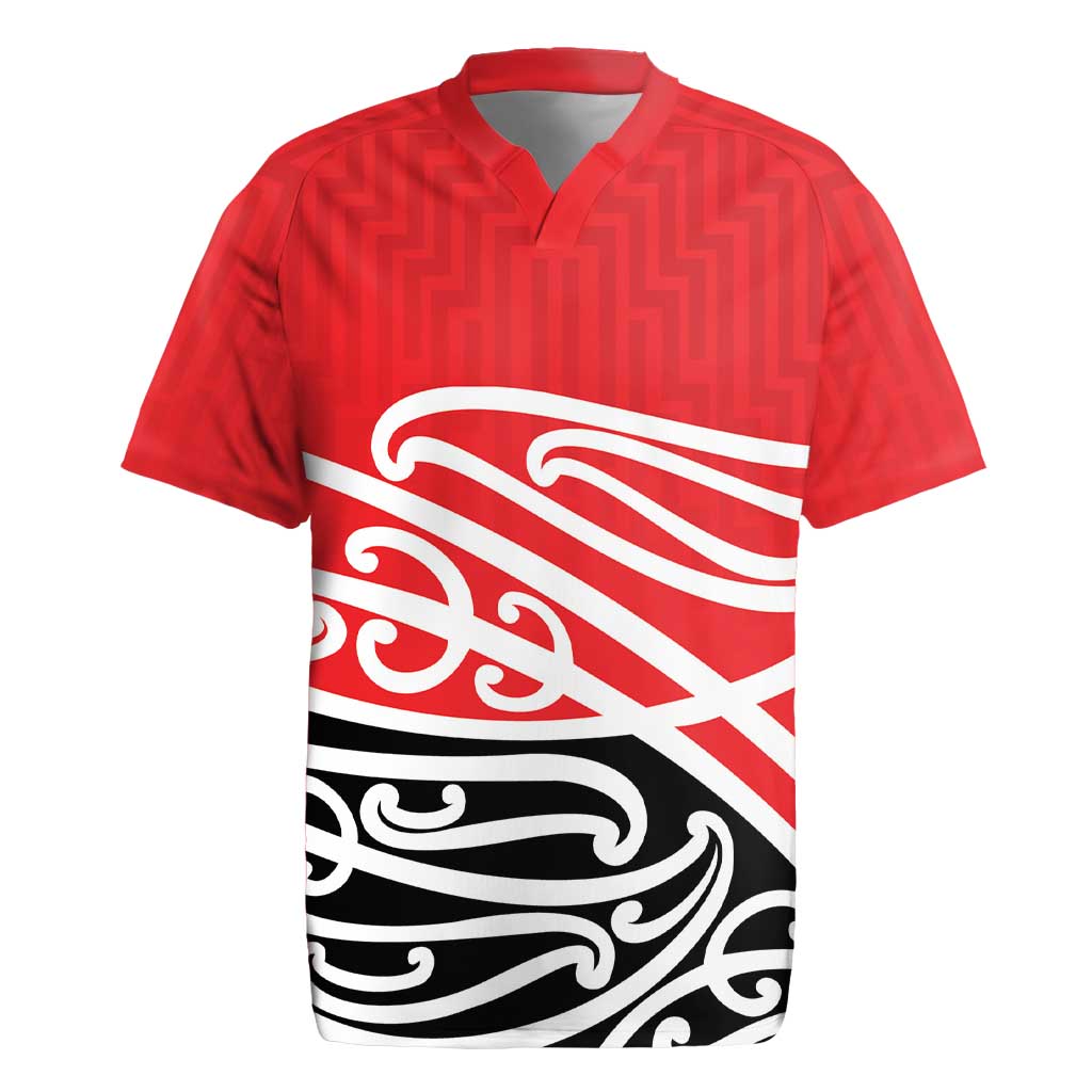 All Red New Zealand Kowhai Ngutukak Rugby Jersey - Polynesian Pride