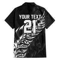 New Zealand Lawn Bowls Custom Family Matching Short Sleeve Bodycon Dress and Hawaiian Shirt Black Maori Warrior Tribal Silver Fern - Polynesian Pride