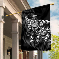 New Zealand Lawn Bowls Garden Flag Black Maori Warrior Tribal Silver Fern - Polynesian Pride