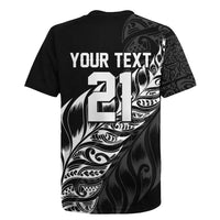 New Zealand Lawn Bowls Custom Rugby Jersey Black Maori Warrior Tribal Silver Fern - Polynesian Pride