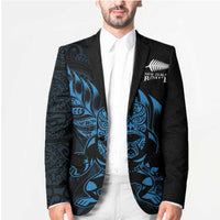New Zealand Lawn Bowls Custom Blazer Blue Maori Warrior Tribal Silver Fern - Polynesian Pride