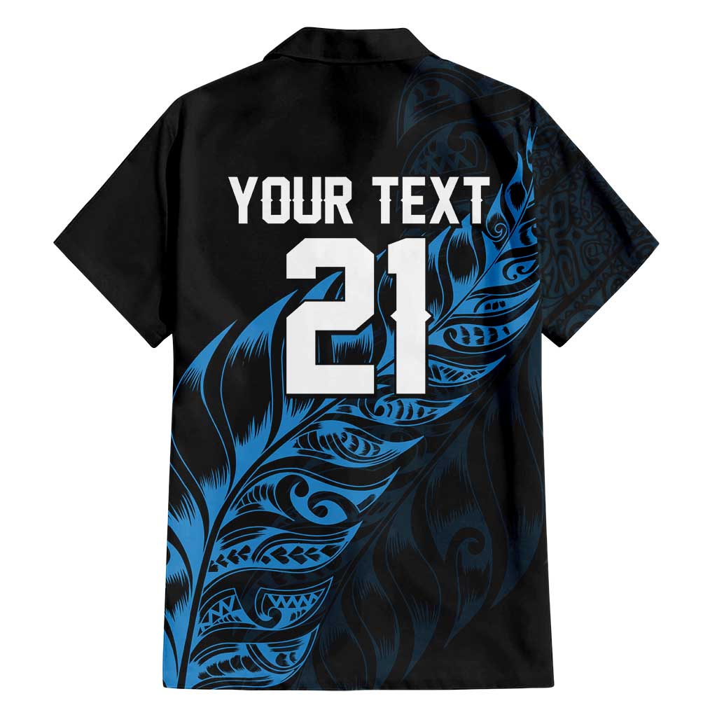 New Zealand Lawn Bowls Custom Family Matching Puletasi and Hawaiian Shirt Blue Maori Warrior Tribal Silver Fern - Polynesian Pride