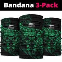 New Zealand Lawn Bowls Neck Gaiter Green Maori Warrior Tribal Silver Fern - Polynesian Pride