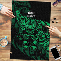 New Zealand Lawn Bowls Puzzle Green Maori Warrior Tribal Silver Fern - Polynesian Pride