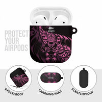 New Zealand Lawn Bowls AirPods Case Pink Maori Warrior Tribal Silver Fern - Polynesian Pride