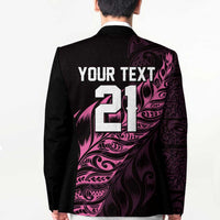 New Zealand Lawn Bowls Custom Blazer Pink Maori Warrior Tribal Silver Fern - Polynesian Pride