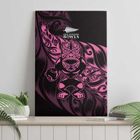 New Zealand Lawn Bowls Canvas Wall Art Pink Maori Warrior Tribal Silver Fern - Polynesian Pride