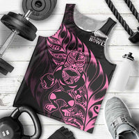 New Zealand Lawn Bowls Custom Men Tank Top Pink Maori Warrior Tribal Silver Fern - Polynesian Pride