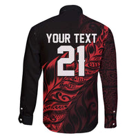 New Zealand Lawn Bowls Custom Family Matching Short Sleeve Bodycon Dress and Hawaiian Shirt Red Maori Warrior Tribal Silver Fern - Polynesian Pride