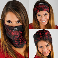 New Zealand Lawn Bowls Neck Gaiter Red Maori Warrior Tribal Silver Fern - Polynesian Pride