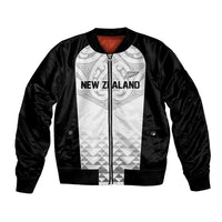 World Football 2026 New Zealand Custom Bomber Jacket All White Fern Maori Tribal - Polynesian Pride