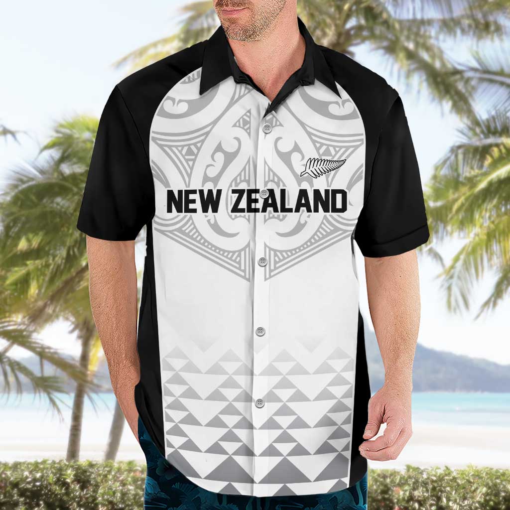 World Football 2026 New Zealand Custom Hawaiian Shirt All White Fern Maori Tribal - Polynesian Pride