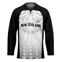 World Football 2026 New Zealand Custom Hockey Jersey All White Fern Maori Tribal - Polynesian Pride