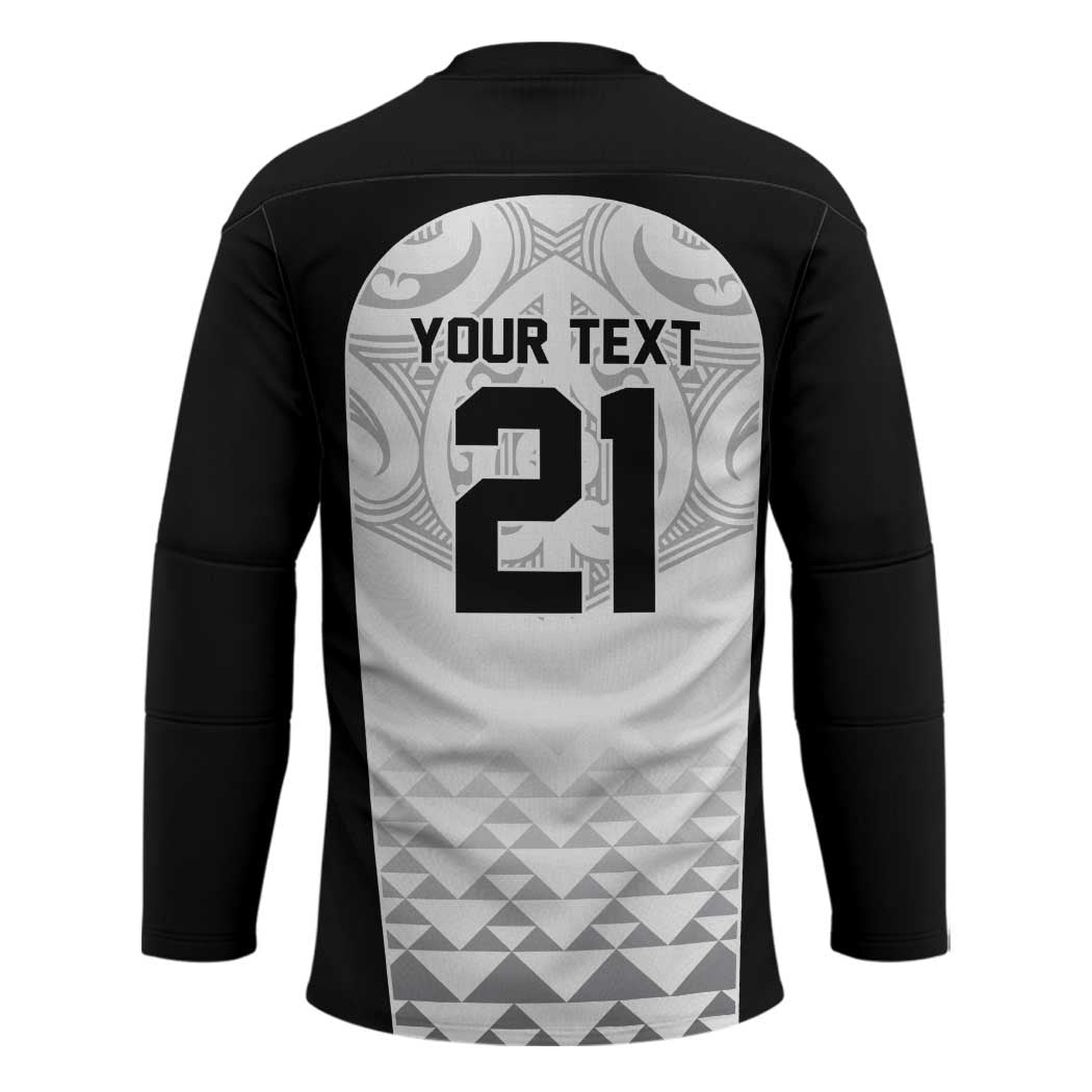 World Football 2026 New Zealand Custom Hockey Jersey All White Fern Maori Tribal - Polynesian Pride